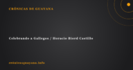 Celebrando a Gallegos / Horacio Biord Castillo