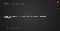Doña Bárbara: 3.I. El espanto de la sabana. Rómulo Gallegos Doña Bárbara: 3.I. El espanto de la sabana. Rómulo Gallegos