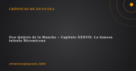 Don Quijote de la Mancha - Capítulo XXXVII. La famosa infanta Micomicona Don Quijote de la Mancha – Capítulo XXXVII. La famosa infanta Micomicona